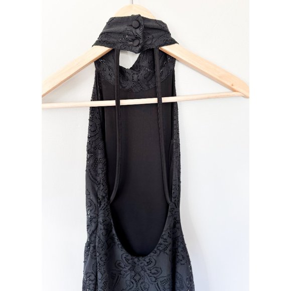 Love for Lemons Black Lace Halter Mini Dress - Picture 9 of 12